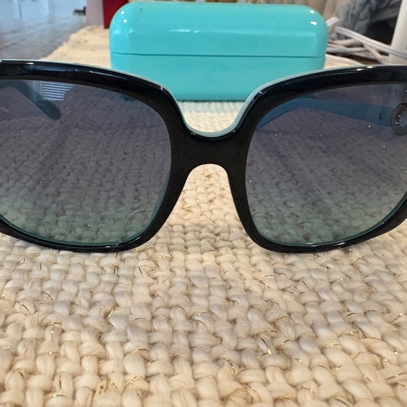 Tiffany & Co TF4110-B-F Black Blue Square Sunglasses Crystal Infinity main image 9